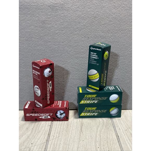 TaylorMade TOUR RESPONSE STRIPE & SPEEDSOFT INK Set of 15 New Golf Balls - Picture 1 of 7